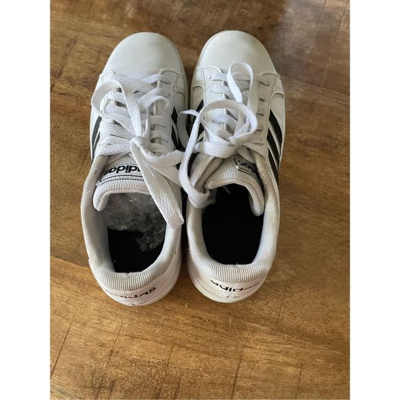 adidas Kids White and Black Sneakers - Picture 3 of 6